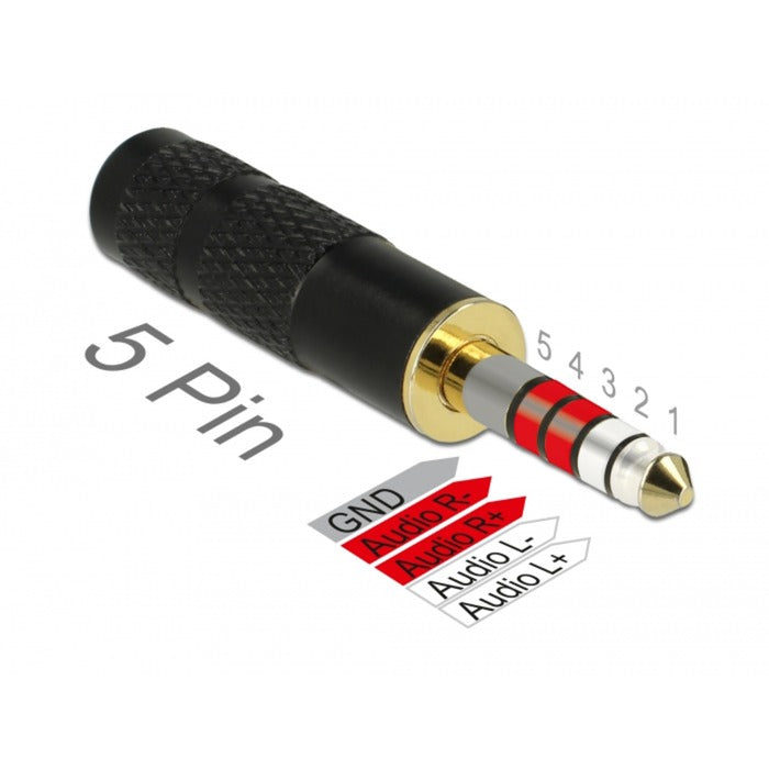 DeLOCK DeLOCK 5-pins stereo 4,4 mm mannelijke jack naar 4-pins stereo