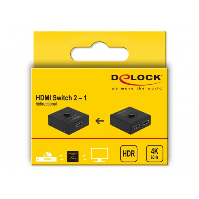DeLOCK DeLOCK HDMI Switch 2 1 bidirectional 4K 60 Hz