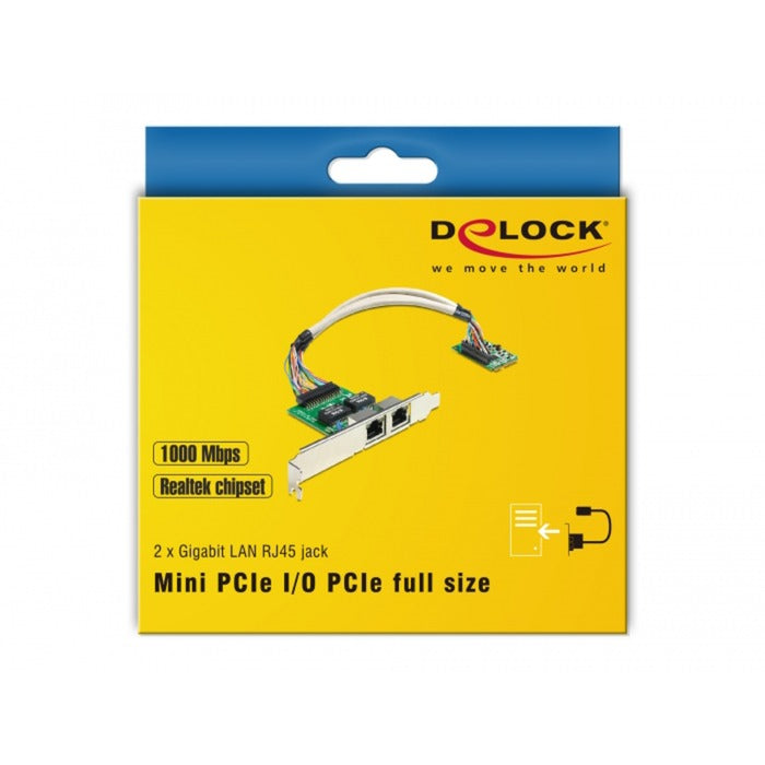 DeLOCK DeLOCK Mini PCIe I O PCIe full size 2 x Gigabit LAN