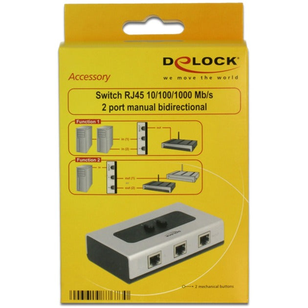 DeLOCK DeLOCK Switch RJ45 10 100 1000 Mbps 2 poorten