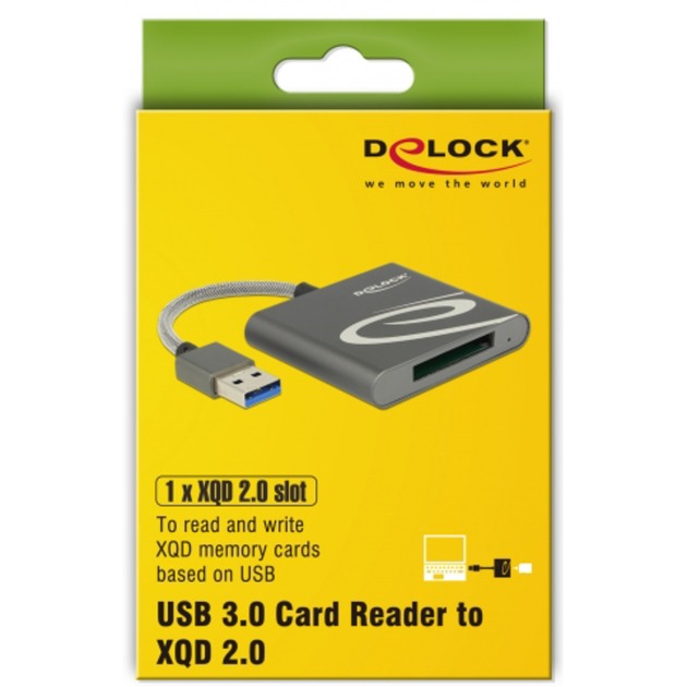 DeLOCK DeLOCK USB 3.0 kaartlezer voor XQD 2.0 geheugenkaarten