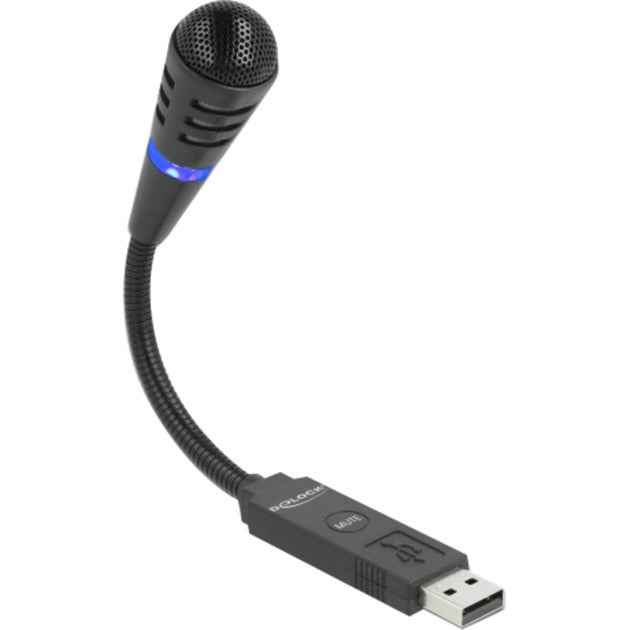 DeLOCK DeLOCK USB zwanenhalsmicrofoon met mute-knop