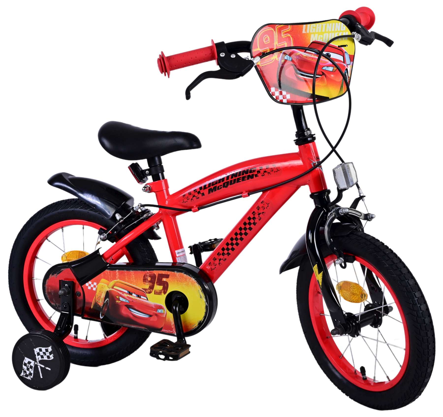 Disney Disney Kinderfiets Jongens 14 inch Rood Twee handremmen