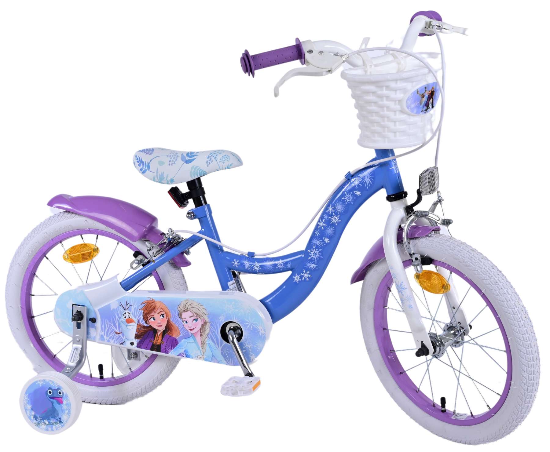 Disney Frozen 2 Kinderfiets - Meisjes - 16 inch - Blauw Paars - Twee handremmen