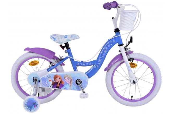 Disney Frozen 2 Kinderfiets - Meisjes - 16 inch - Blauw Paars - Twee handremmen