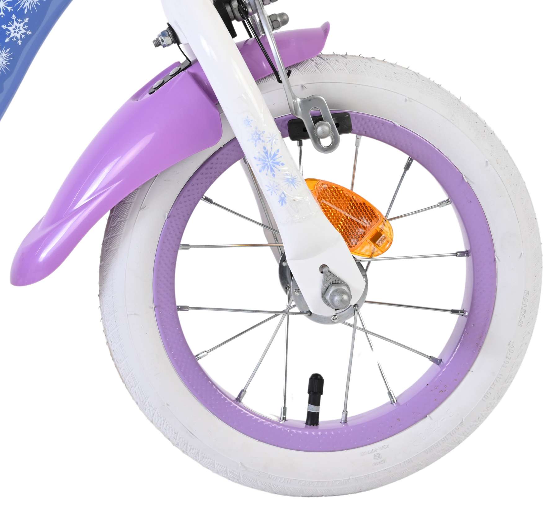 Disney die eiskönigin disney frozen 2 kinderfiets - meisjes - 12 inch - blauw paars - twee handremmen