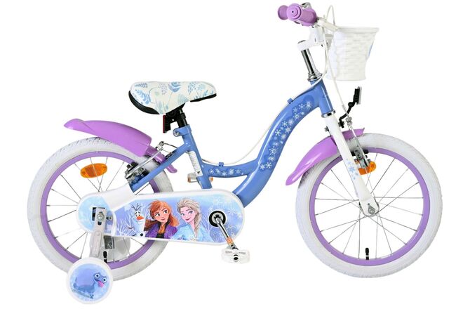 Volare disney frozen 2 kinderfiets - meisjes - 16 inch - blauw paars - twee handremmen