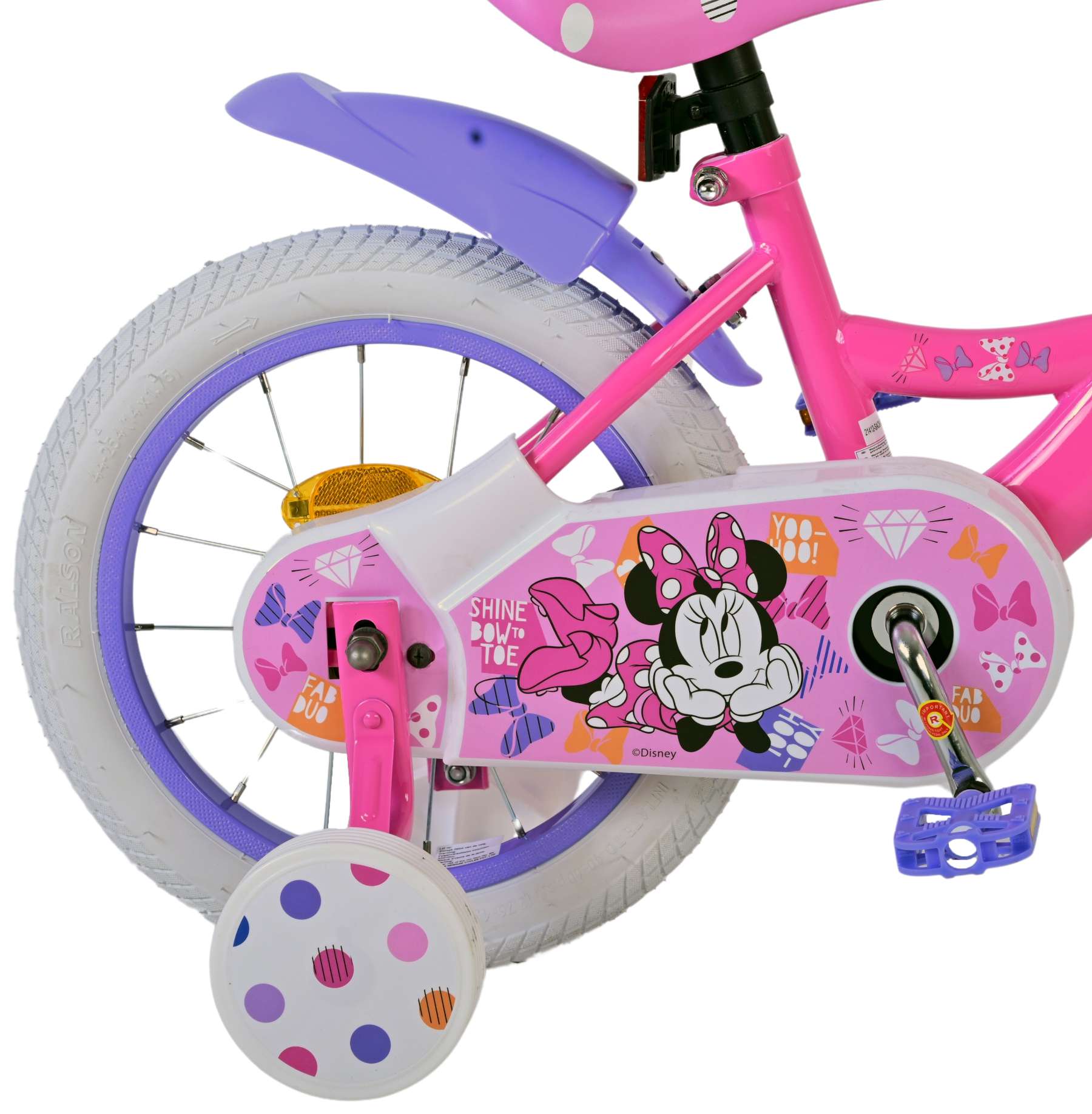 Disneyminnie schattigste ooit! kinderfiets - meisjes - 14 inch - roze