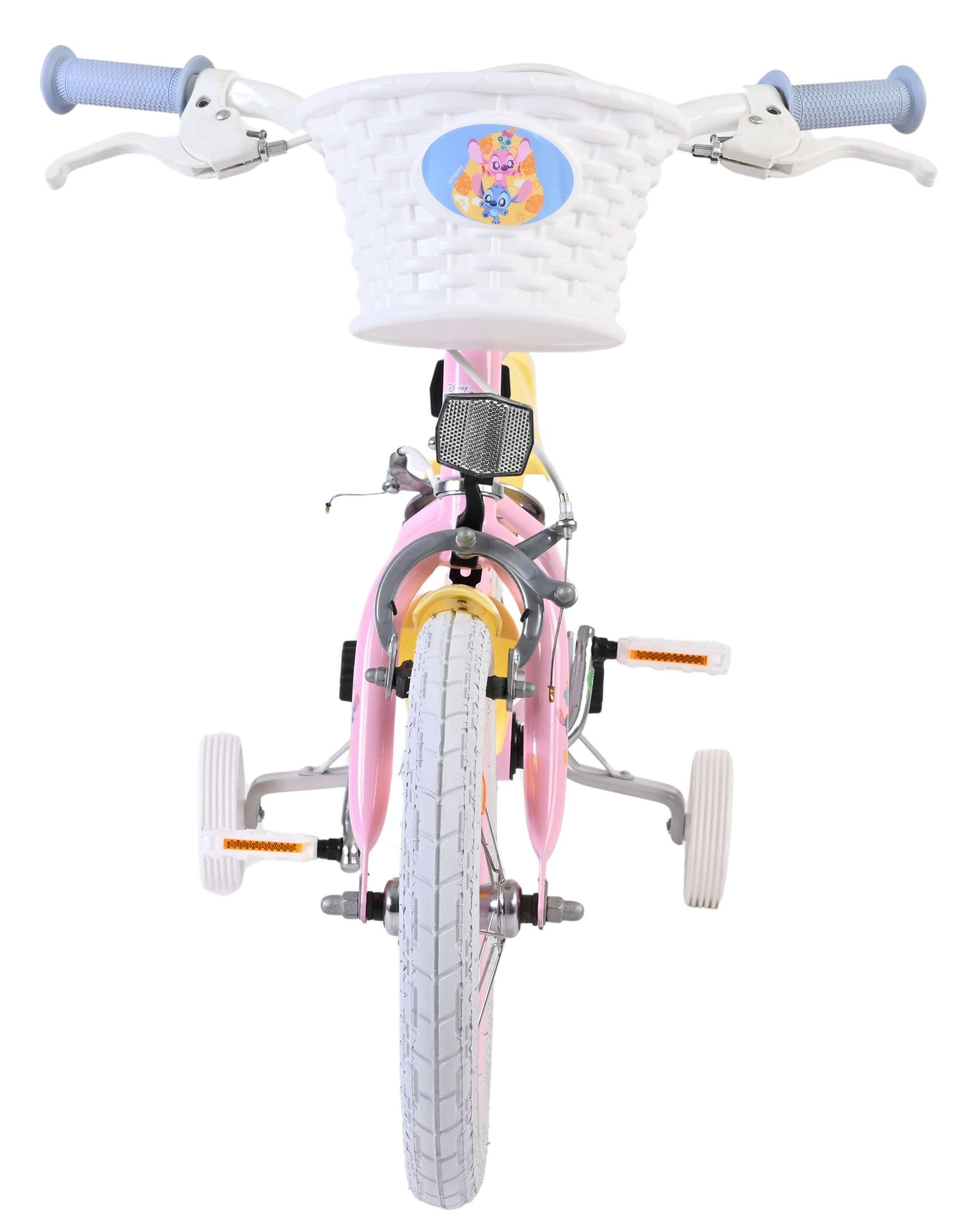 Stich disney stitch kinderfiets - meisjes - 14 inch - roze - twee handremmen