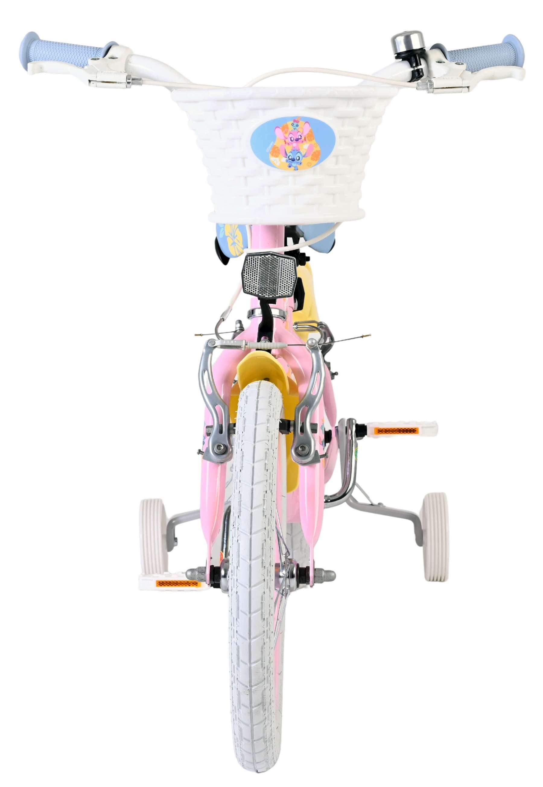 Stich disney stitch kinderfiets - meisjes - 16 inch - roze - twee handremmen