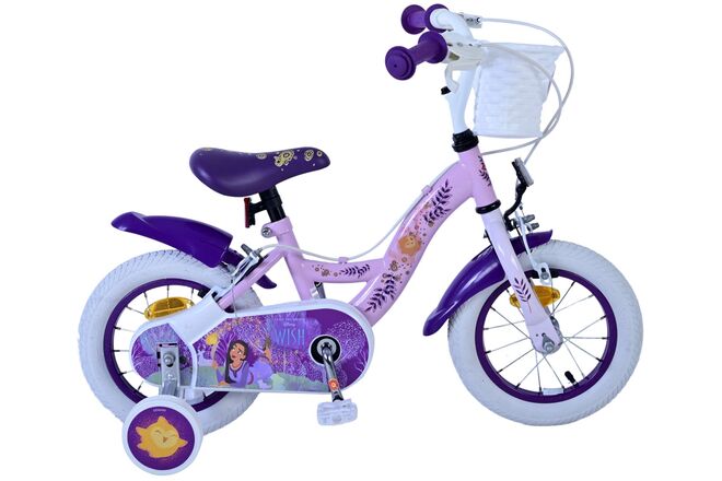 Wunsch disney wish kinderfiets - meisjes - 12 inch - paars - twee handremmen