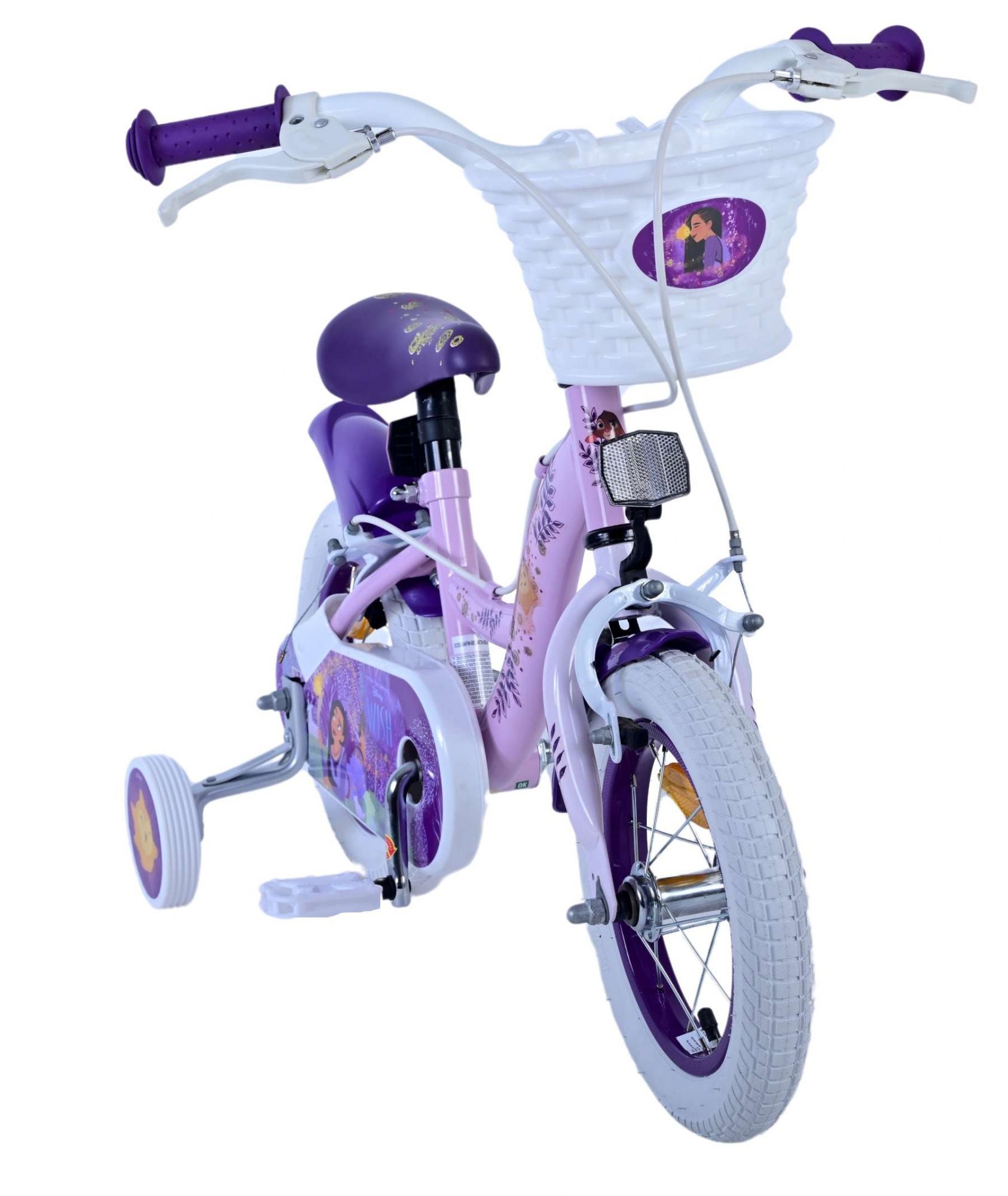 Wunsch disney wish kinderfiets - meisjes - 12 inch - paars - twee handremmen