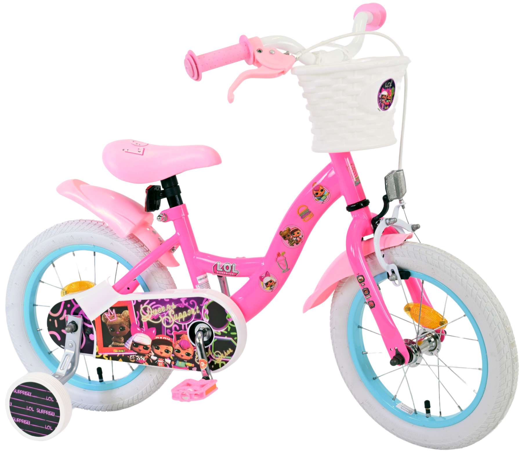 Volare poppen kinderfiets - meisjes - 14 inch - roze