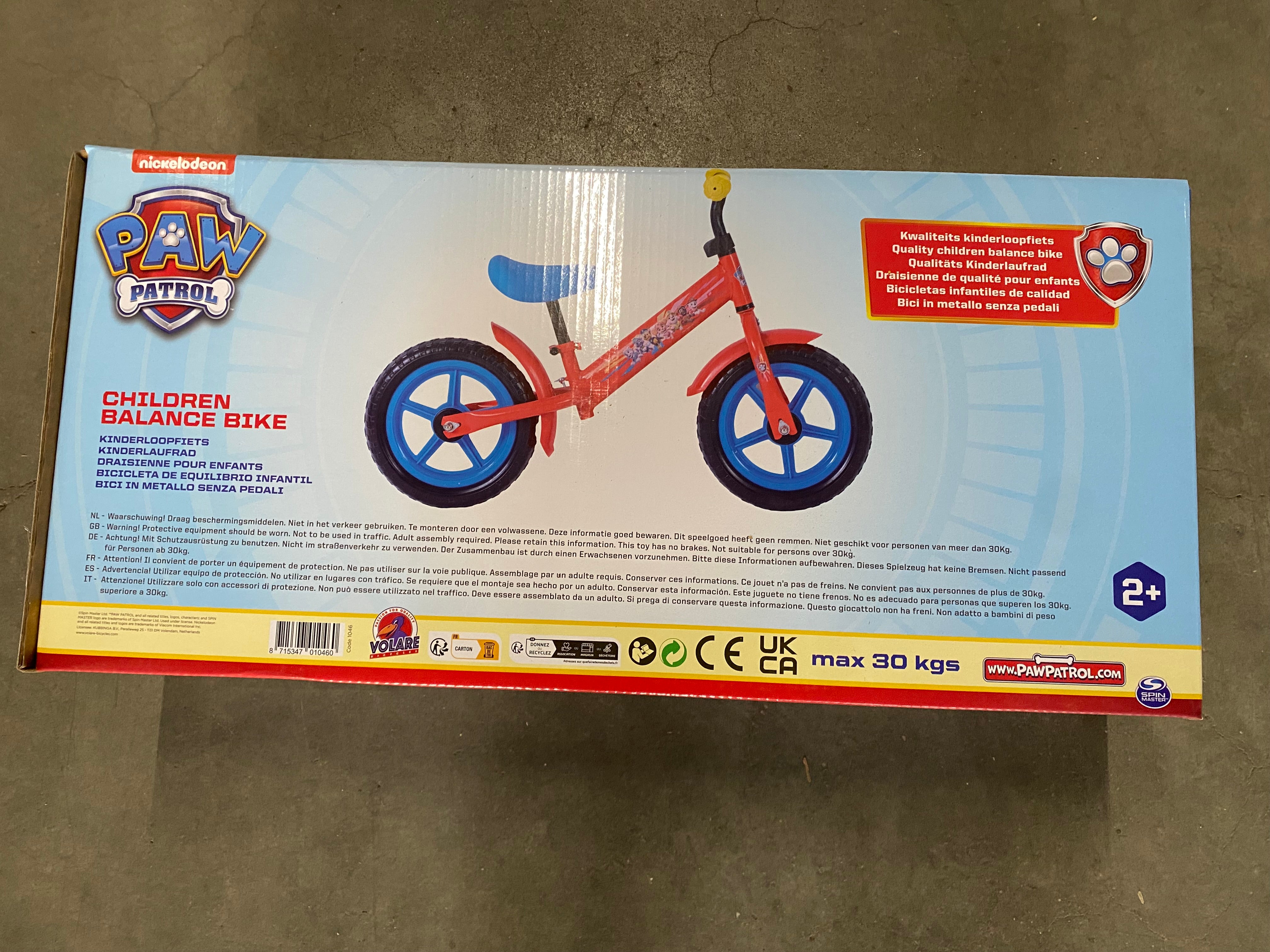 Paw Patrol loopfiets metaal