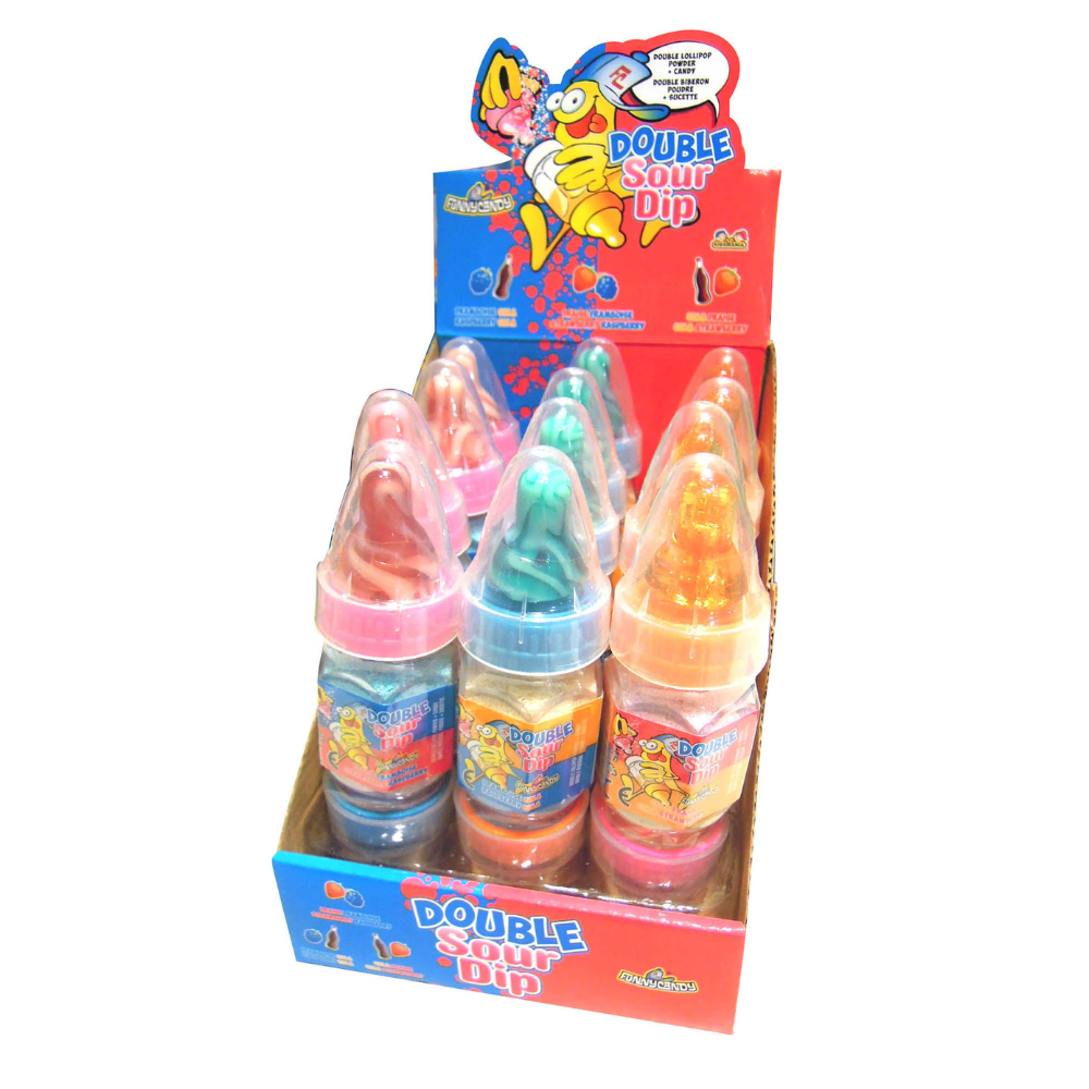 Funny candy double sour dip (12 stuks)