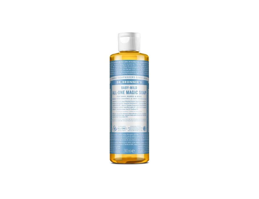 Dr. Bronner's Liquid Soap - Pure Castile - Baby - Unscented - 240 ml