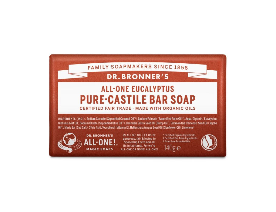 Dr. Bronner's Zeepblok Pure Castilië Eucalyptus