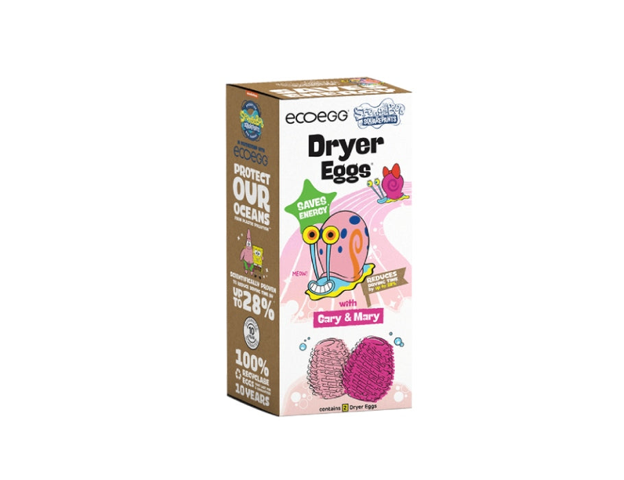 Ecoegg wasdrogerballen - spongebob - gary mary - geurvrij - 2 stuks
