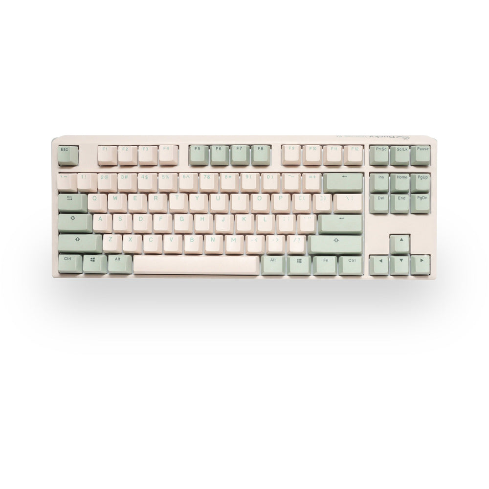Ducky one 3 matcha tkl, toetsenbord (crème groen, us lay-out, cherry mx silent red, pbt double shot, hot swap)