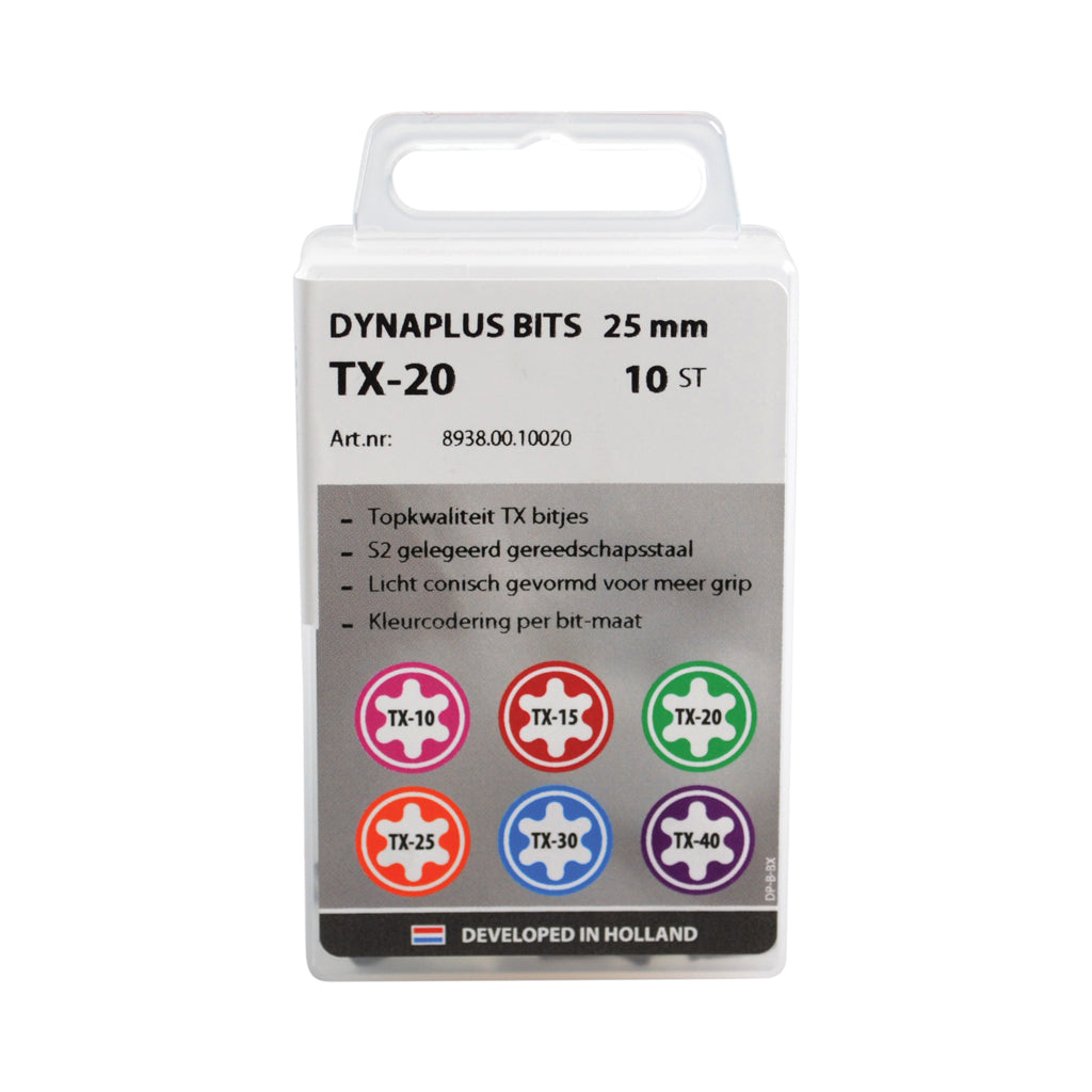 Dynaplus schroefbit 25 mm tx-15 rood 10x
