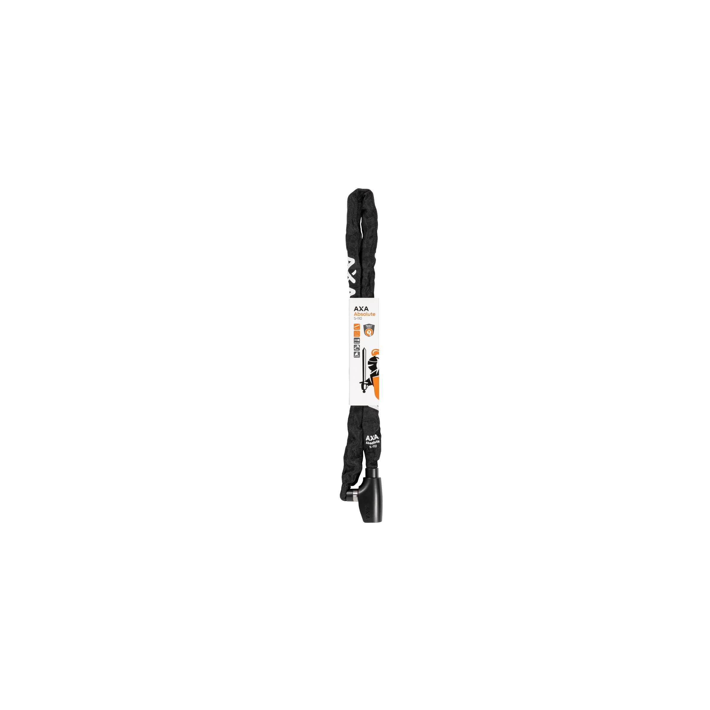 Axa slot ketting absolute 5-110 zwart safety index 7