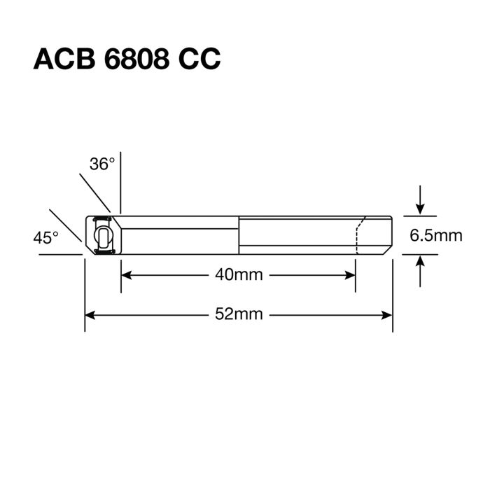 Enduro - jeu de direction inférieur acb 6808 cc 40x52x6,5 (36x45°) noir
