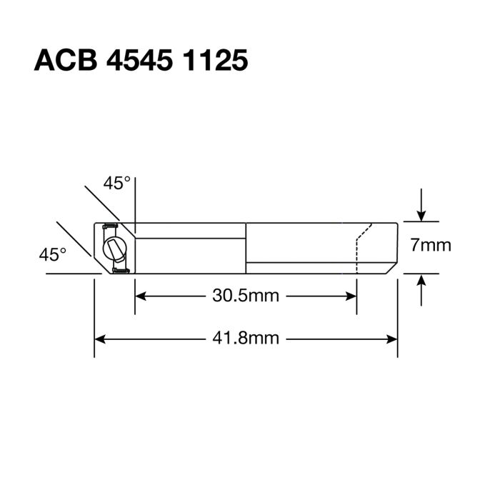 Enduro - lager balhoofd acb 4545 1125 bo 30,5x41,8x6,5 mm (45x45°)