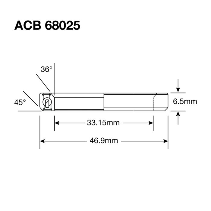 Enduro - jeu de direction inférieur acb 68025 cc 33,15x46,9x6,5 (36x45°