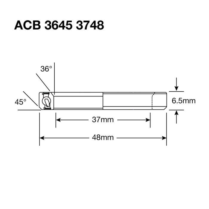 Enduro - lager balhoofd acb 3645 30,2x41x6,5 (36x45°) RVS
