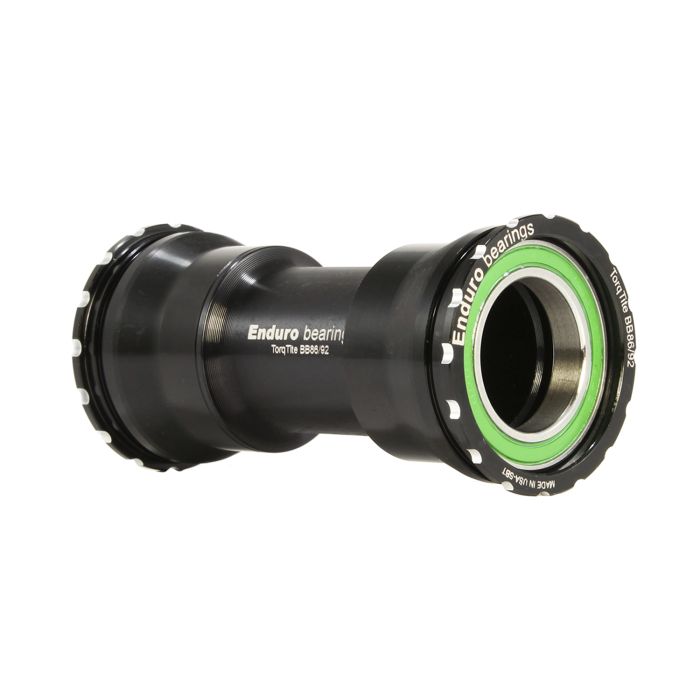 Enduro bearings torqtite bottom bracket - bb86 92 to 24mm - a c ss - black