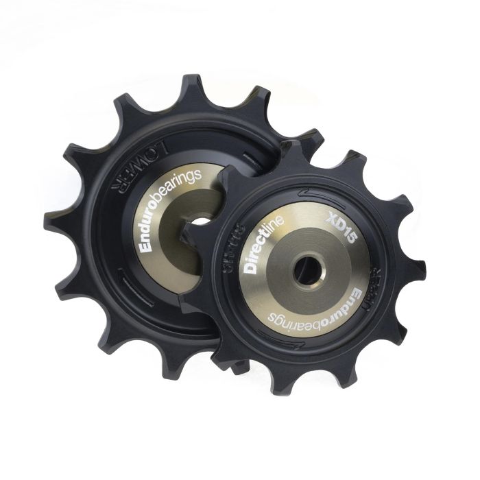 Enduro bearings jockey wheel set directline xd-15 - shimano grx - 11 speed - graphite