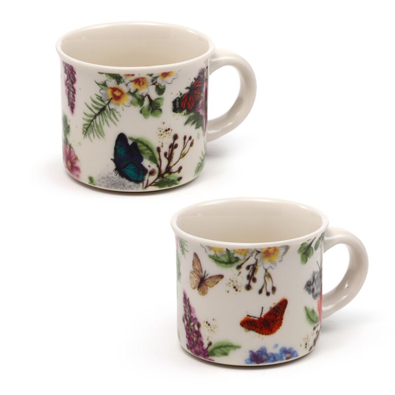 Butterfly meadows set 2 porselein espresso kopjes