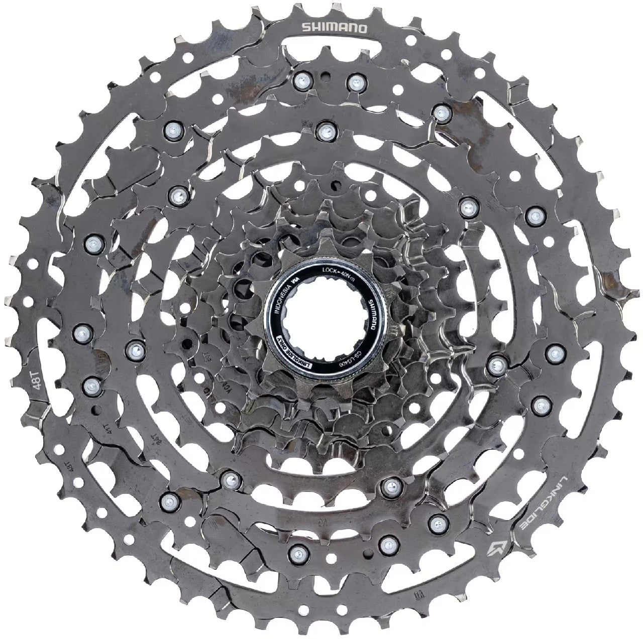 Shimano cassettekeu 10v 11-48t cs-lg400 zwart