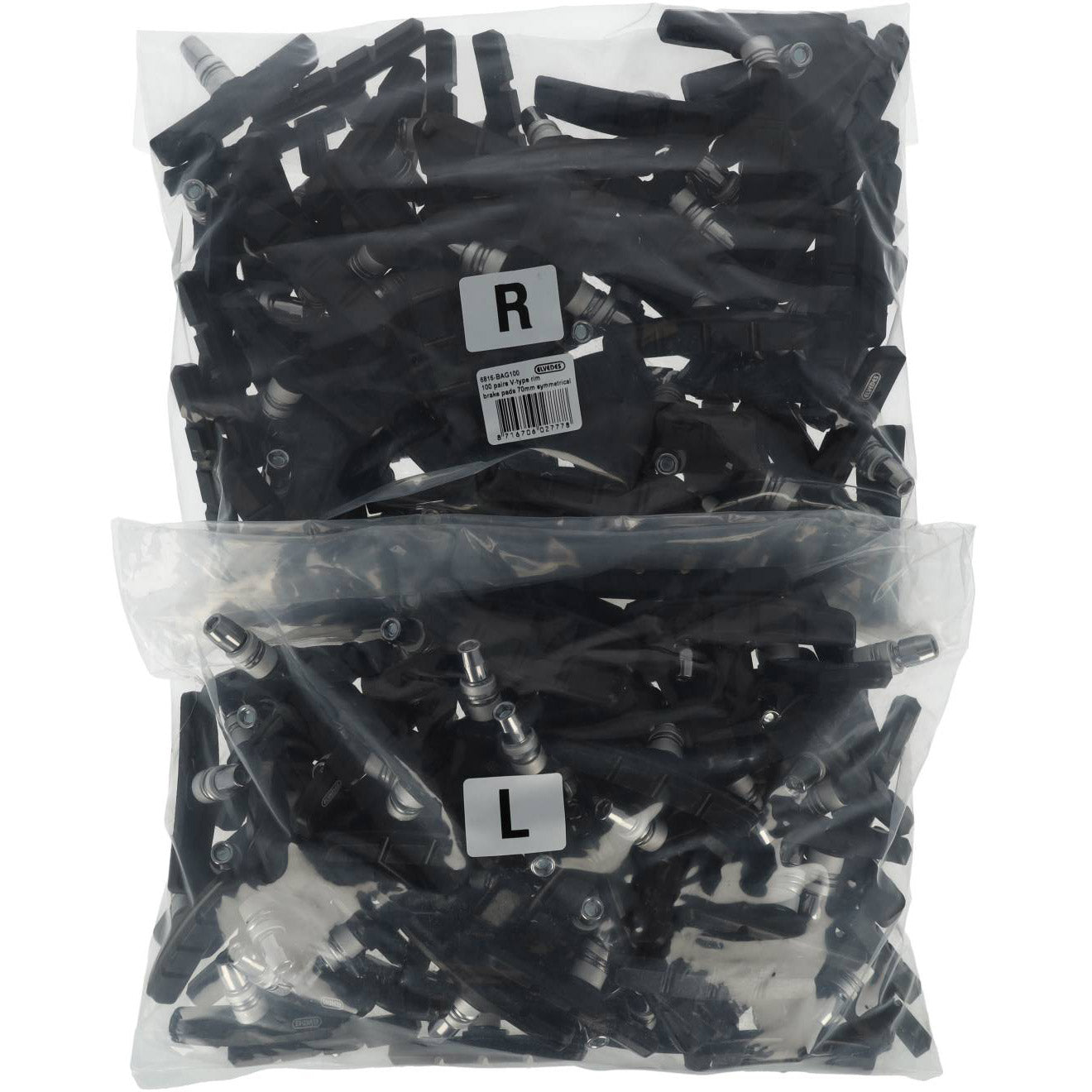 Elvedes velgremblokken v-brake 70mm symmetrisch (100pr)