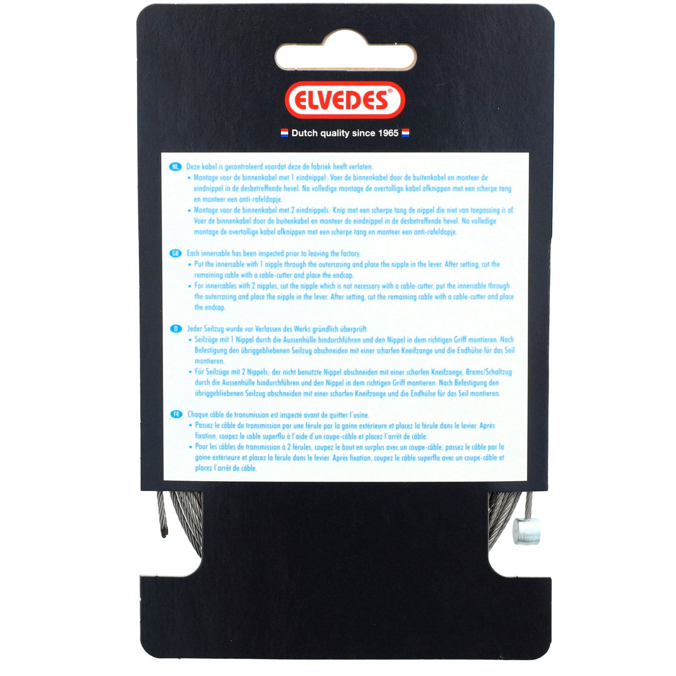 Elvedes rem binnenkabel ton 4 meter 49 draads 6427rvs-49-4m