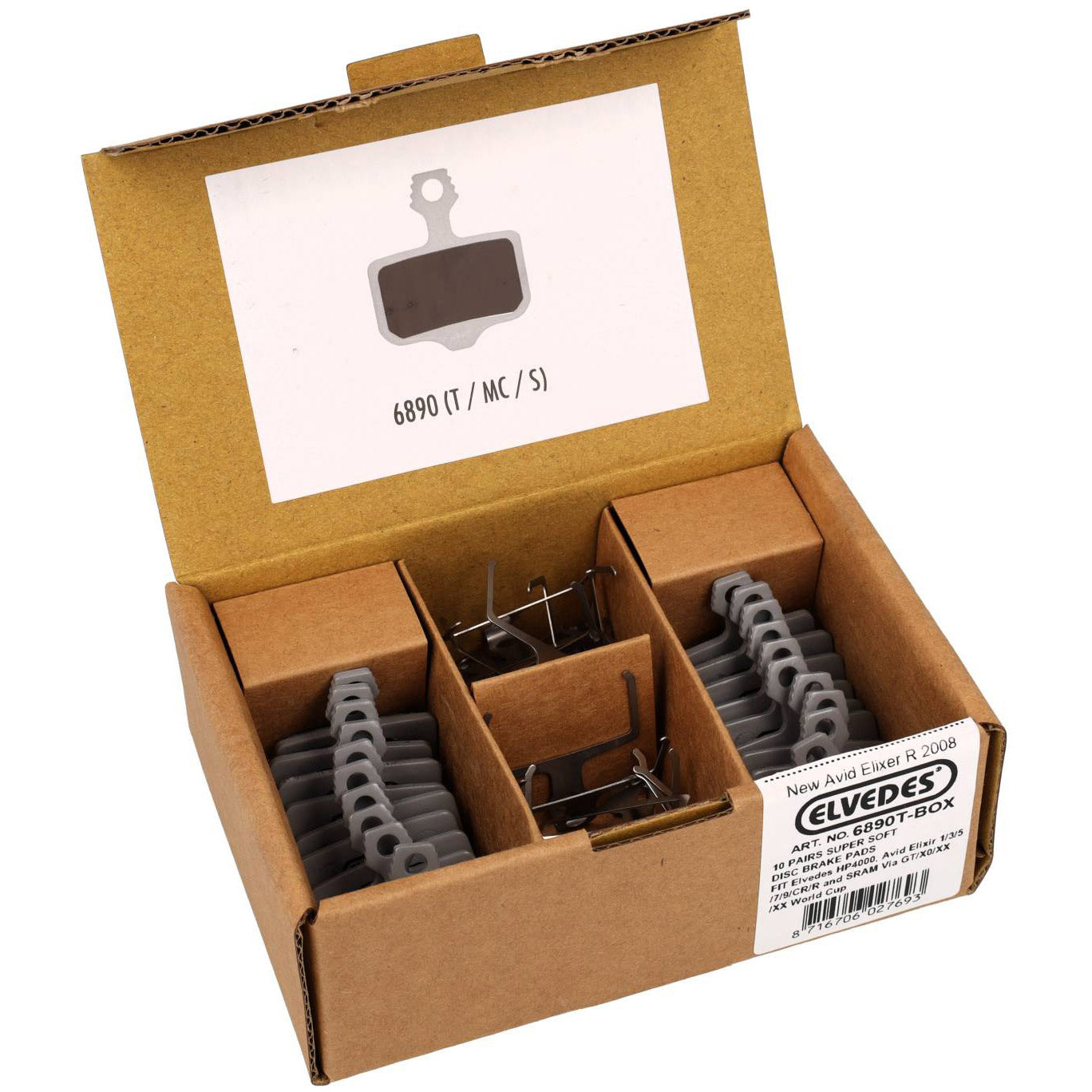 Elvedes cable systems bv Elvedes disc brake pads 6890t (10pr)