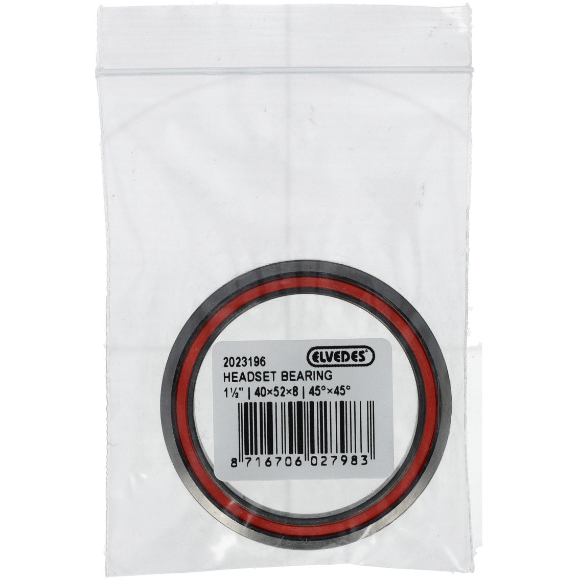 Elvedes balhoofdlager 1-1 2 ø40×ø52×8 45°×45°