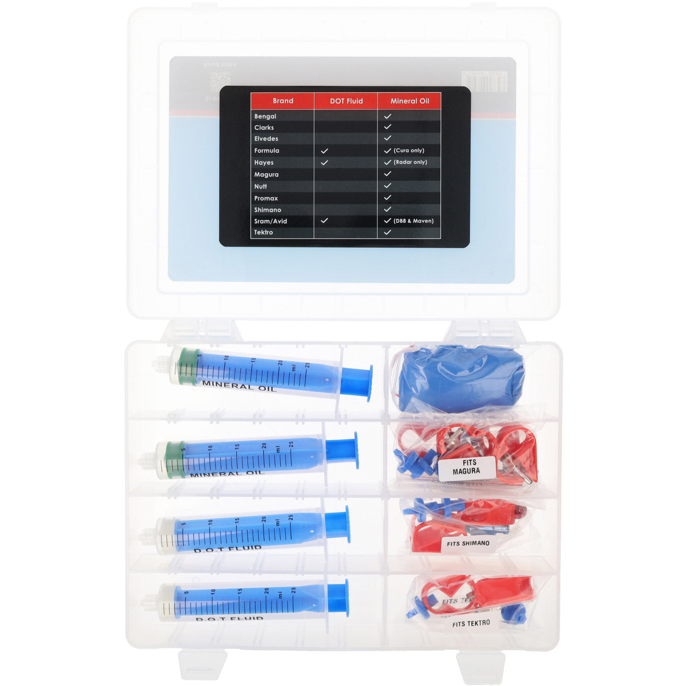 Elvedes rem ond. hydro bleeding ontluchtings kit universeel tbv vervangen mineraal dot vloeistof