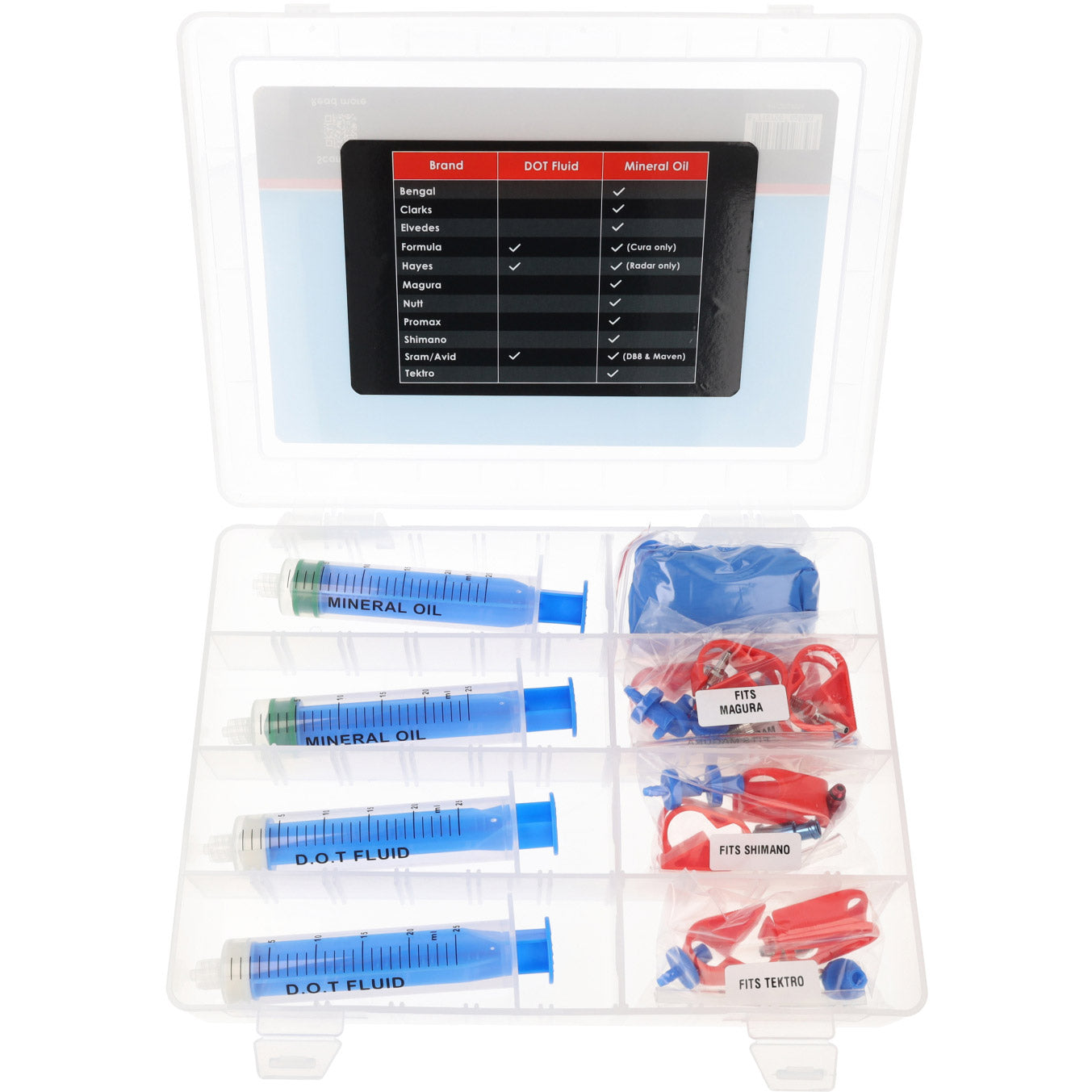 Elvedes rem ond. hydro bleeding ontluchtings kit universeel tbv vervangen mineraal dot vloeistof