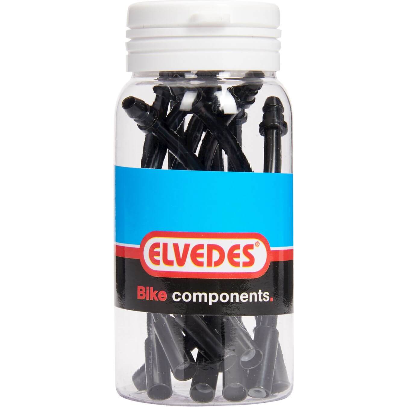 Elvedes V-brake cable guide 90 5mm stainless steel black (10x) elv2018061