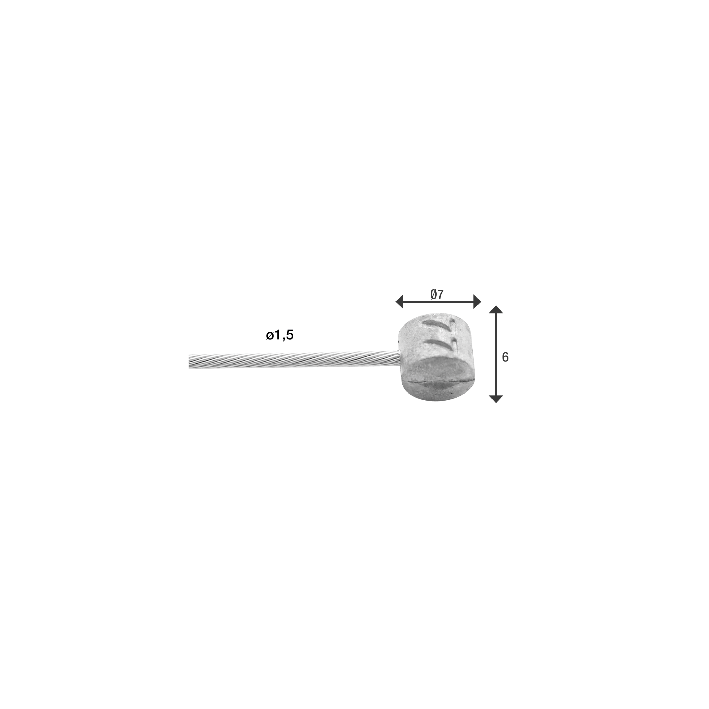 Elvedes remkabel RVS 2250mm 6427RVS-49-BOX (100 stuks)