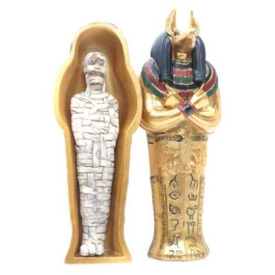 Egypte -anubis sarcofaag met mummie