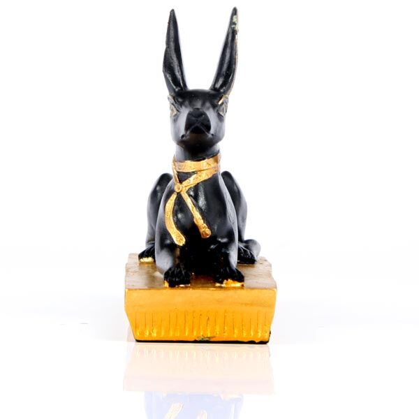 Egypte - zwart goud anubis achteroverleunend