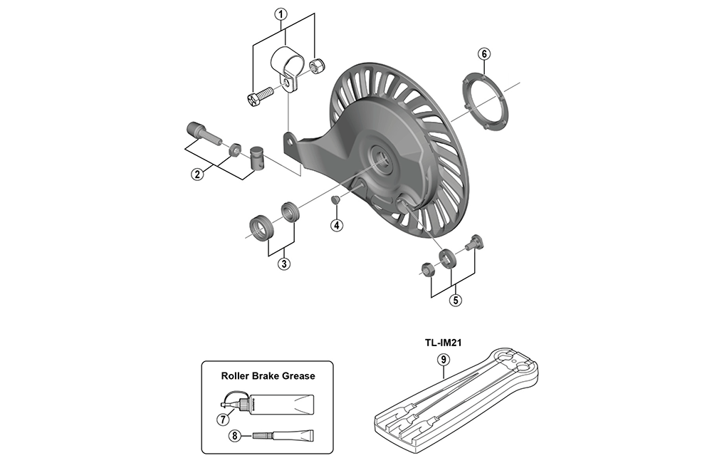 Shimano rollerbrake remplaat achter BRC6000 (per stuk)