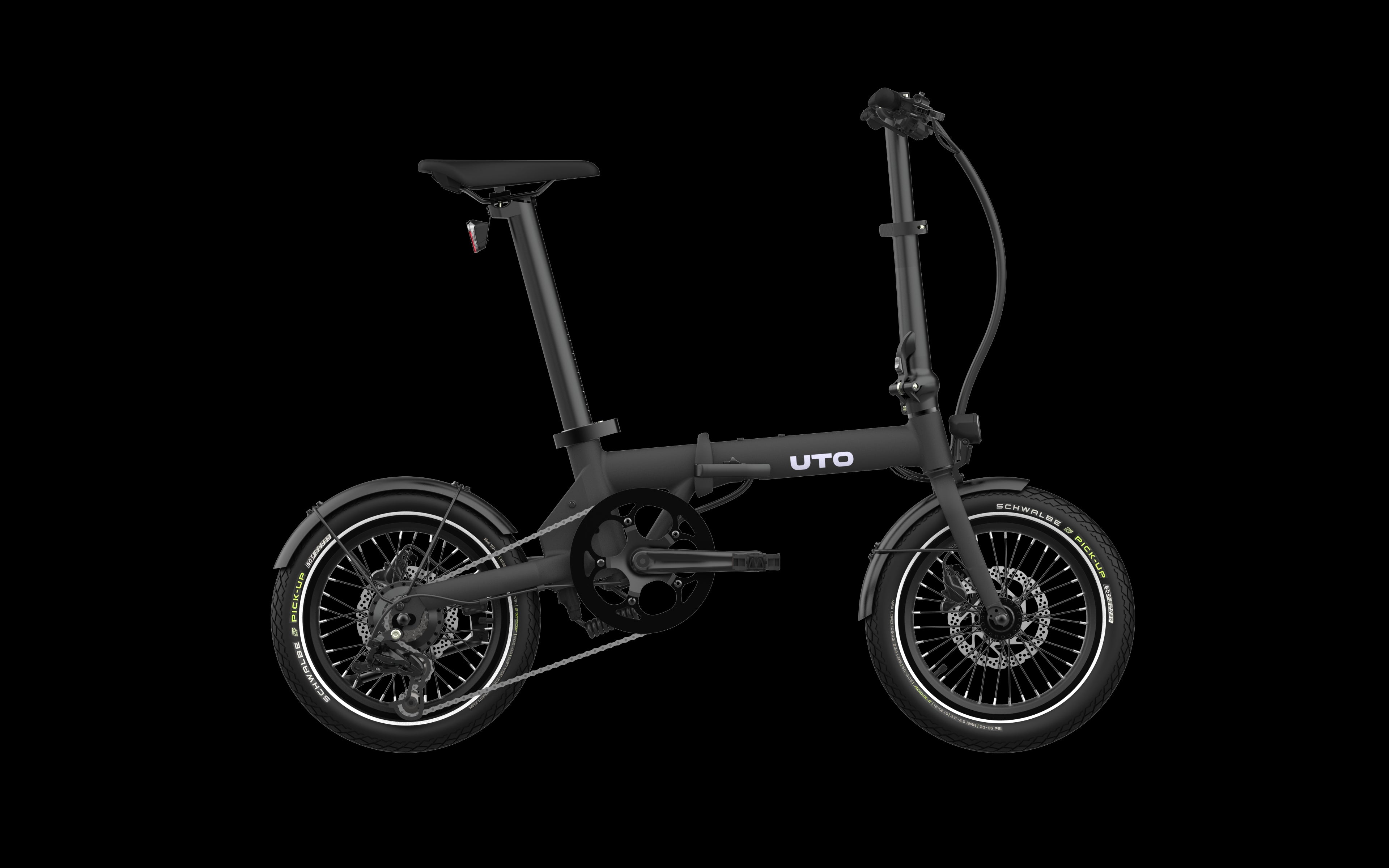 Uto elektrische vouwfiets og16 v0 zwart