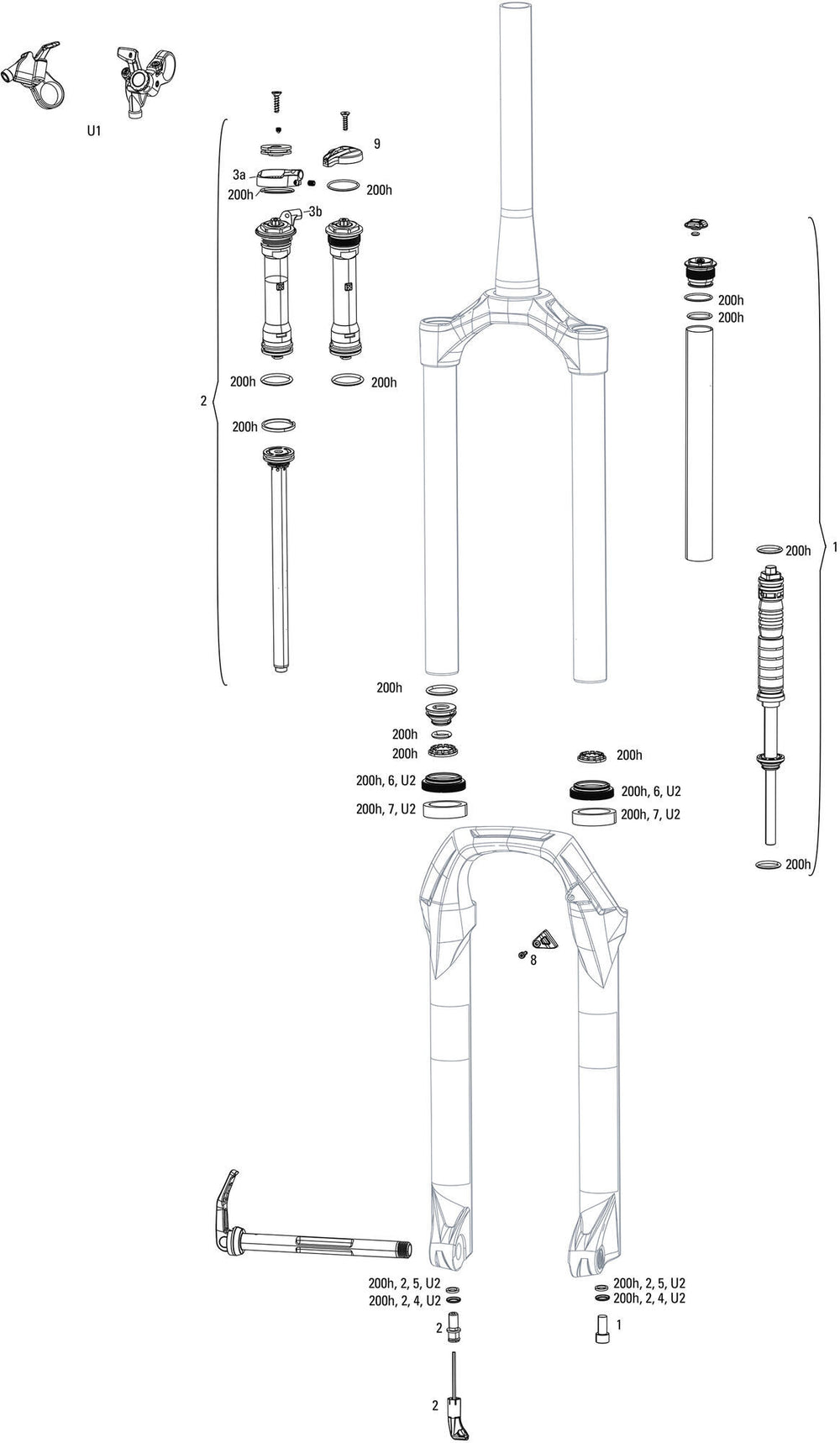 Rockshox verende voorvork judy silver tk susp.fork rs judy sil.tk 120mm black