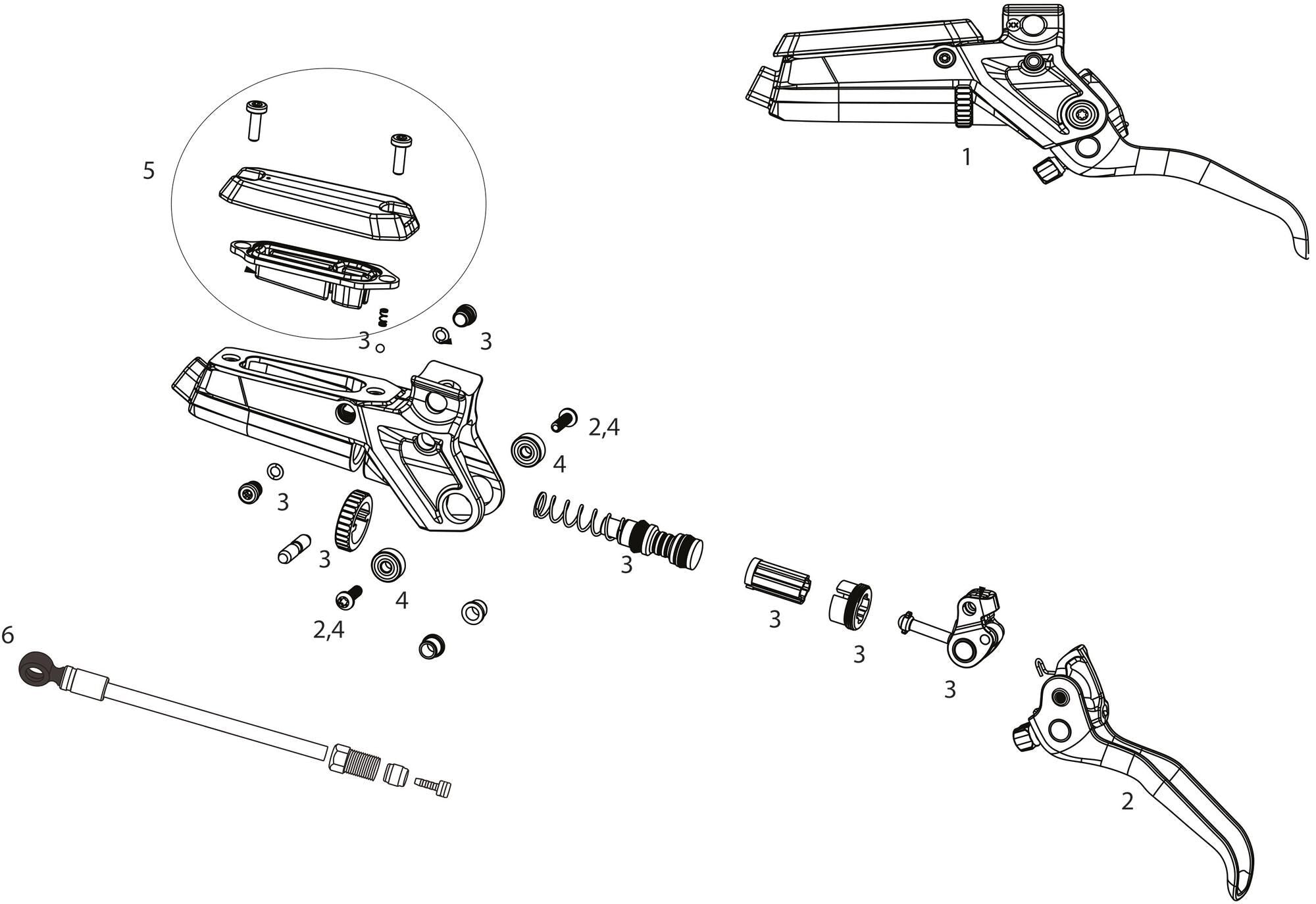 Sram remgreep compl. brake lever ult stealth