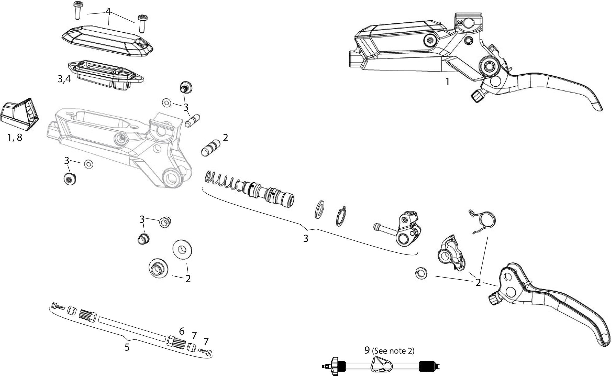 Sram remgreep brake lever maven bronze compl.