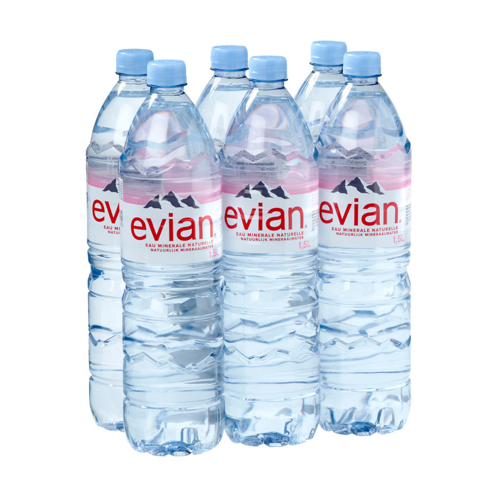 Evian mineraalwater kzv (6x 1,5 liter)
