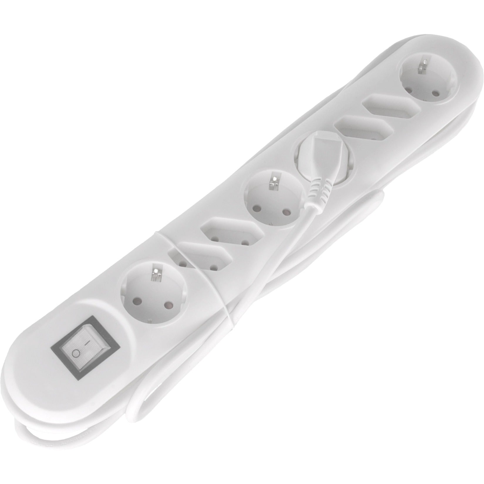 Exin Exin Stekkerdoos 8 voudig 4EU 4 randaarde schakelaar